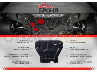 Защиты радиатора АвтоБроня 2 мм для Mitsubishi L200/Pajero Sport/Fiat Fullback 2015-2020